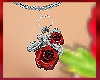 [M]RED ROSE NECKLACE
