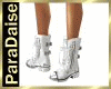 PD White LaceUp Boots