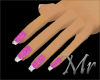 Nails Pink White tip