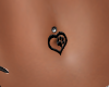 paw heart belly ring