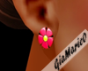g;red Daisy earrings