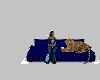 bleu sofa with tiger