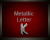 Silver Metallic Letter K