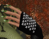 Army Gloves green nails