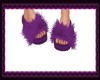 Dark purple fur slipeprs