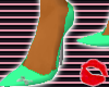 [LF] Green Chrome heels