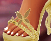 Butterfly sandal gold