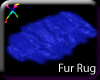 ! fur rug blue