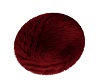Round Red Fur Rug