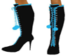 Black Boots Turquoise