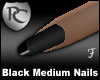 Black Medium Length Nail