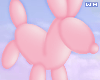 w. Pink Dog Balloon