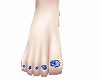 Heavenly Blue Toenails