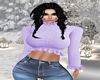 Lilac Ruffle Sweater