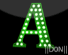 A Green Letters Lamps