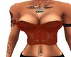 brown silk lace top