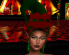 Green W Red Trim Elf Hat