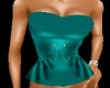 Strapless Teal Top