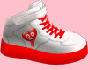 $M$ red / white sneakers