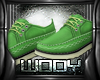 W! Green boat shoes