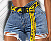 Ripped jeans+ off belt