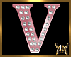 Marquee Letter V Pink