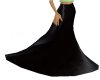 Long Black Satin Skirt