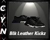 Blk Leather Kickz