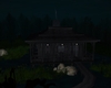 Dark cabin in the woods