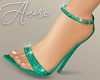 $ Sparkly Green Heels