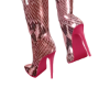 COBRA Pink Thigh Boots