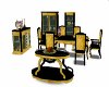 BLK/GOLD DINING TABLE