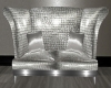 High Back Settee Silver