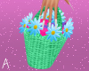 A| Flowers Basket Green