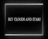 Sky clouds and stars