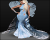 Elegant Blond Blue Winter Snowflakes Gown Dresses Female Avatars