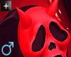 (M) ghost mask red