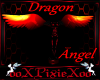 Red dragon angel statue