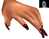 Black & Red Swirls Nails