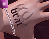 brat nails/tatt pink
