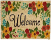 flowers welcome mat