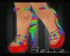 !! Strappy Heels Rainbow