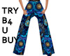 Boho blue flares