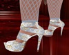 Floral Silk Mini T Heels