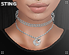 S' Diamante Choker Moon