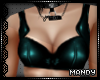 xMx:PVC Teal Bra