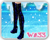 WA33 Blue Thigh Boots