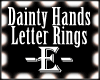 Silver Letter "E" Ring