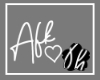 J♡ AFK sign white