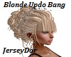 Blonde Updo Bang